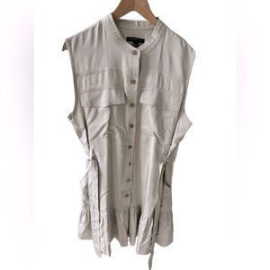 Banana Republic linen dress. Cream color. Size Large.